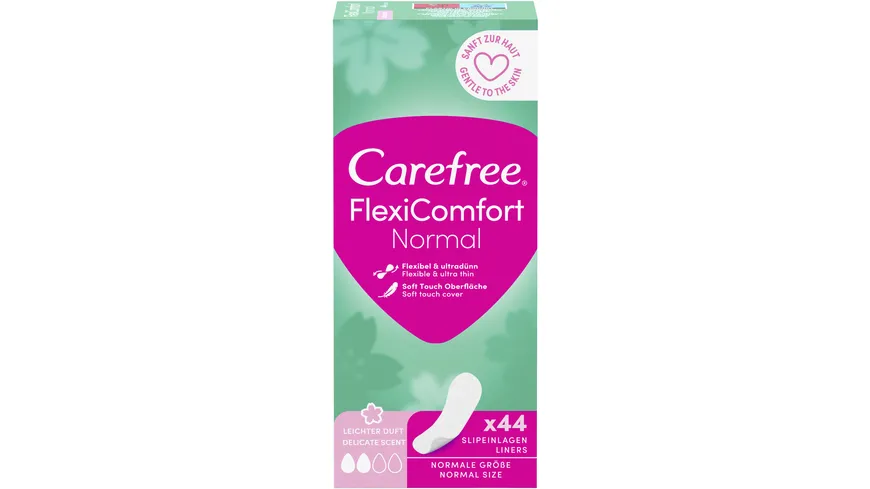 Carefree FlexiComfort Normal x44 SLIPEINLAGEN LEICHTER DUFT