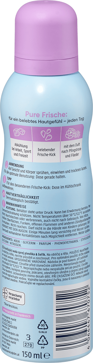 Wasserspray Pfingstrose Flieder, 150 ml