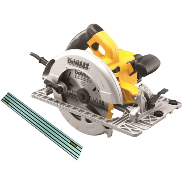 DeWalt DWE576K Circular Saw with 61 mm cutting depth + Ruler 1500 mm