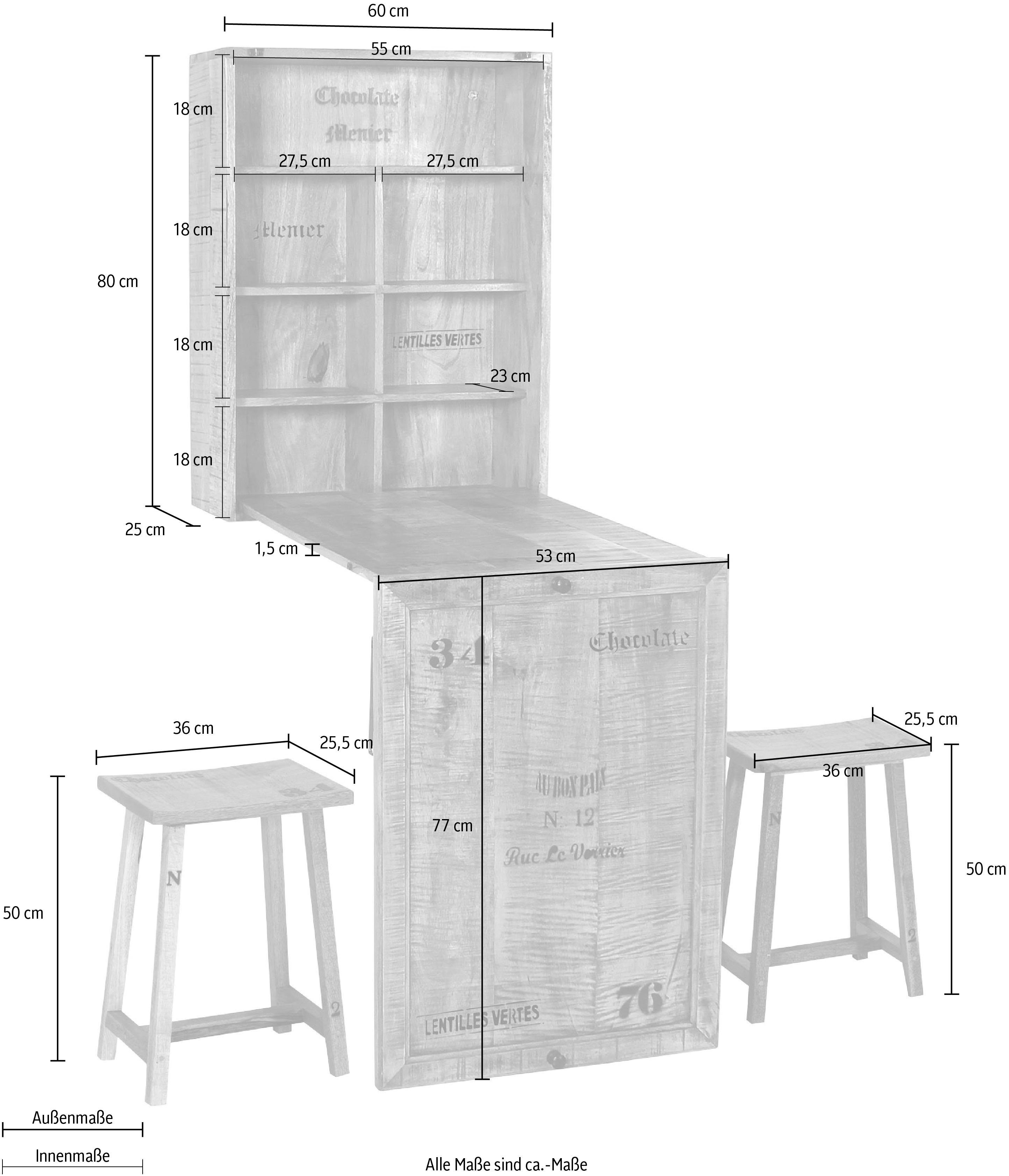 SIT Klapptisch, inklusive 2 Hockern