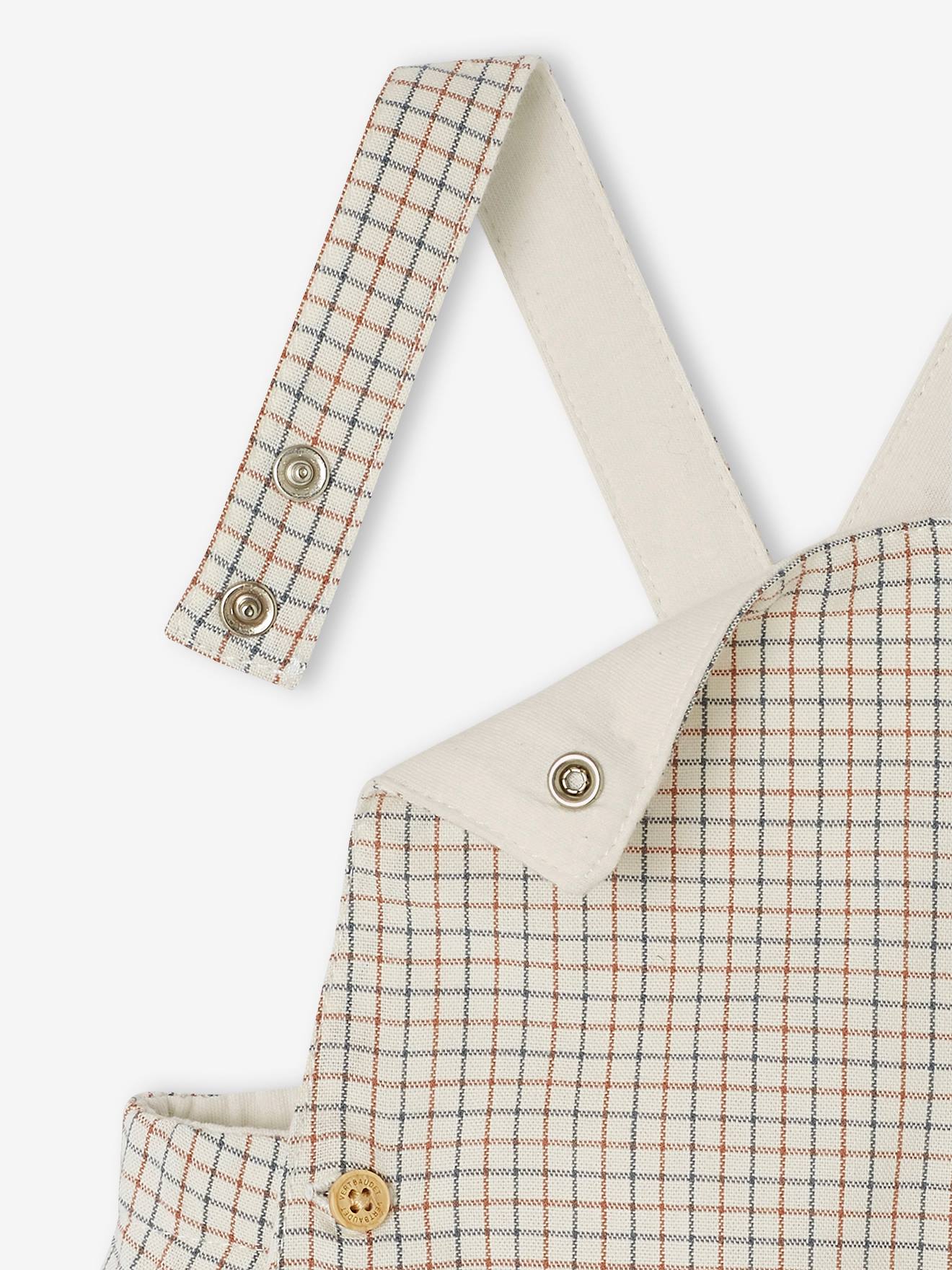 Vertbaudet Baby Latzhose, Retro-Chic - wollweiß