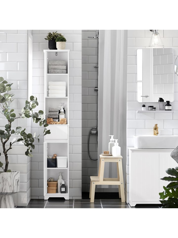 SoBuy Hochschrank in Weiß - (B)30 x (H)170 x (T)30cm günstig kaufen onesize