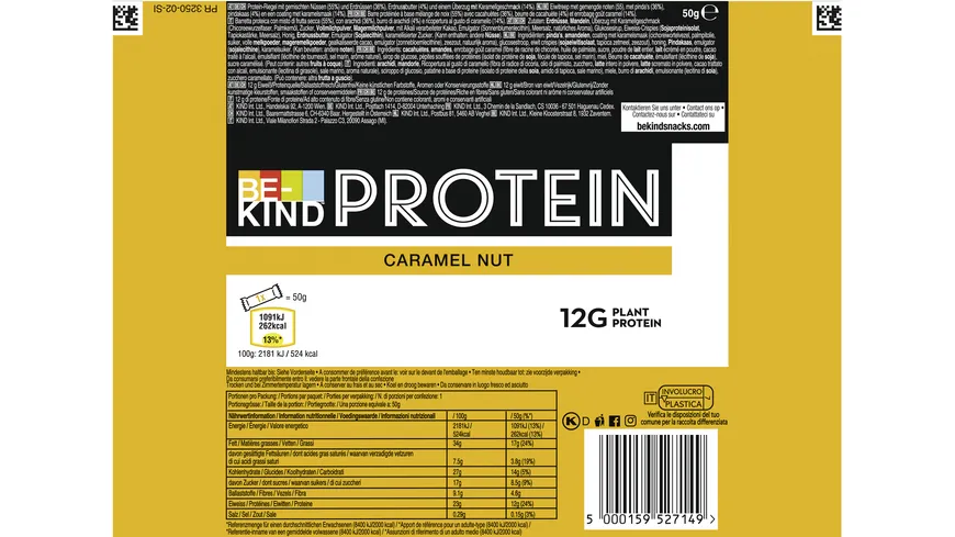 BE-KIND® Protein Riegel Caramel Nut 50 g
