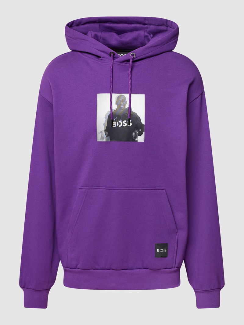 Hoodie mit Foto-Print Modell 'KHABY' in lila