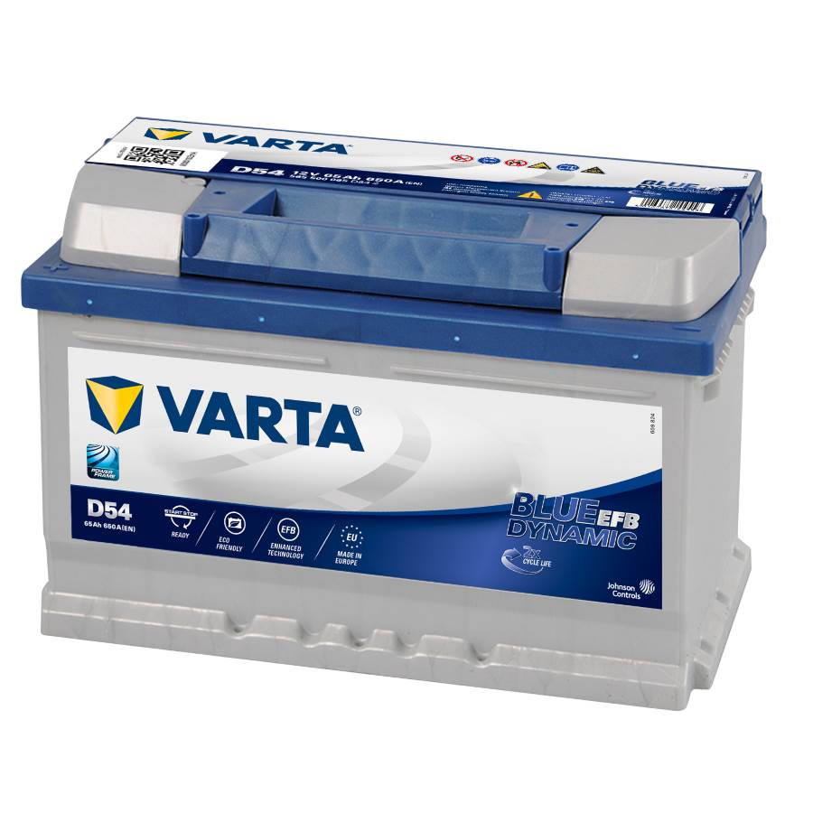 VARTA Blue Dynamic EFB Autobatterie, D54, 565 500 065, 65 Ah, 650 A - ATU