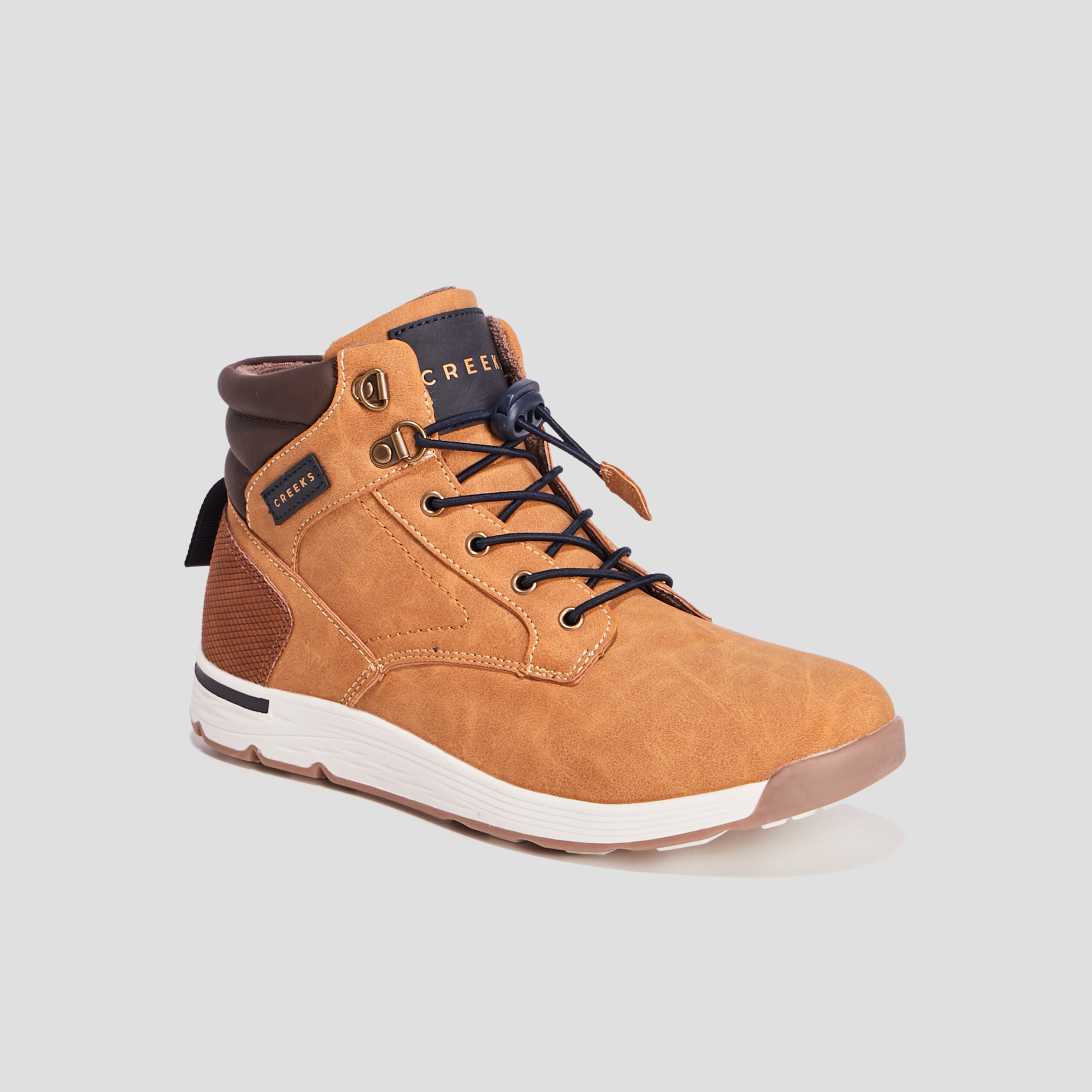 Baskets montantes Creeks camel garçon | La Halle