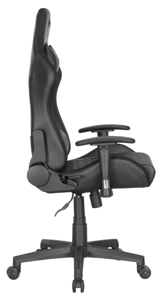 Happy Home Happy Home gepolsterter Gamingsessel mit Kissen & verstellbare Armlehne, schwarz