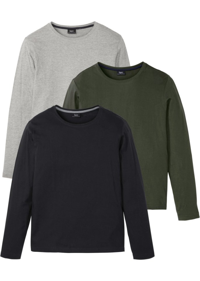 Langarmshirt (3er Pack)