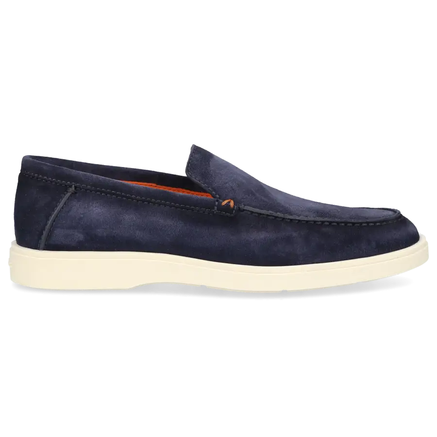Santoni - Loafer MGDT17 Veloursleder - blau
