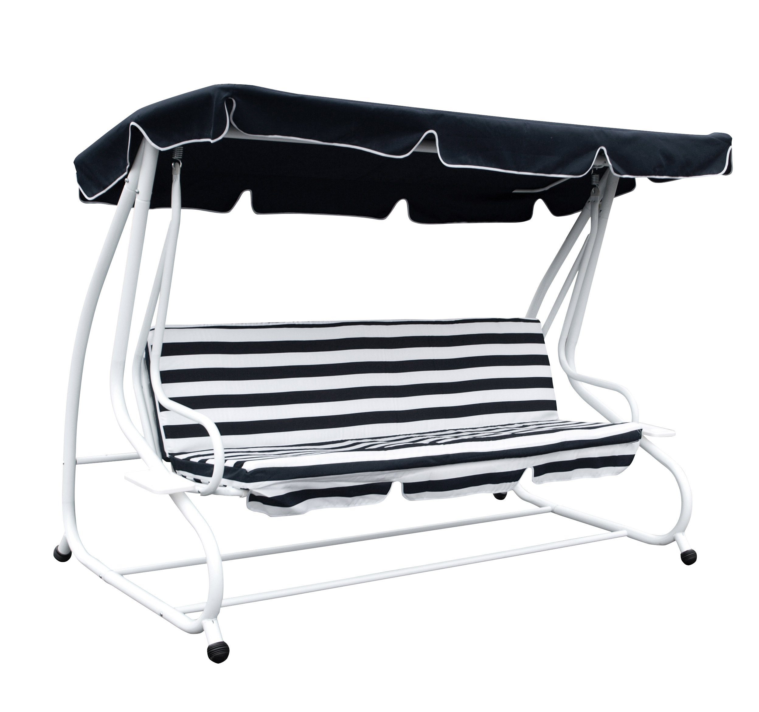 DEGAMO Hollywoodschaukelersatzdach MIAMI, (1-tlg), für 4-sitzer Schaukel 228x120cm, blau mit weißen Kedern