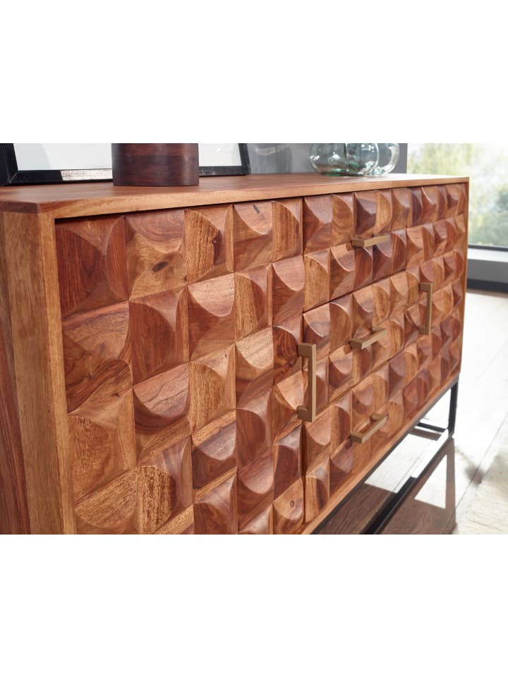 KADIMA DESIGN Sideboard 145x81x45 cm Massivholz / Metall Anrichte, Kommode günstig kaufen onesize