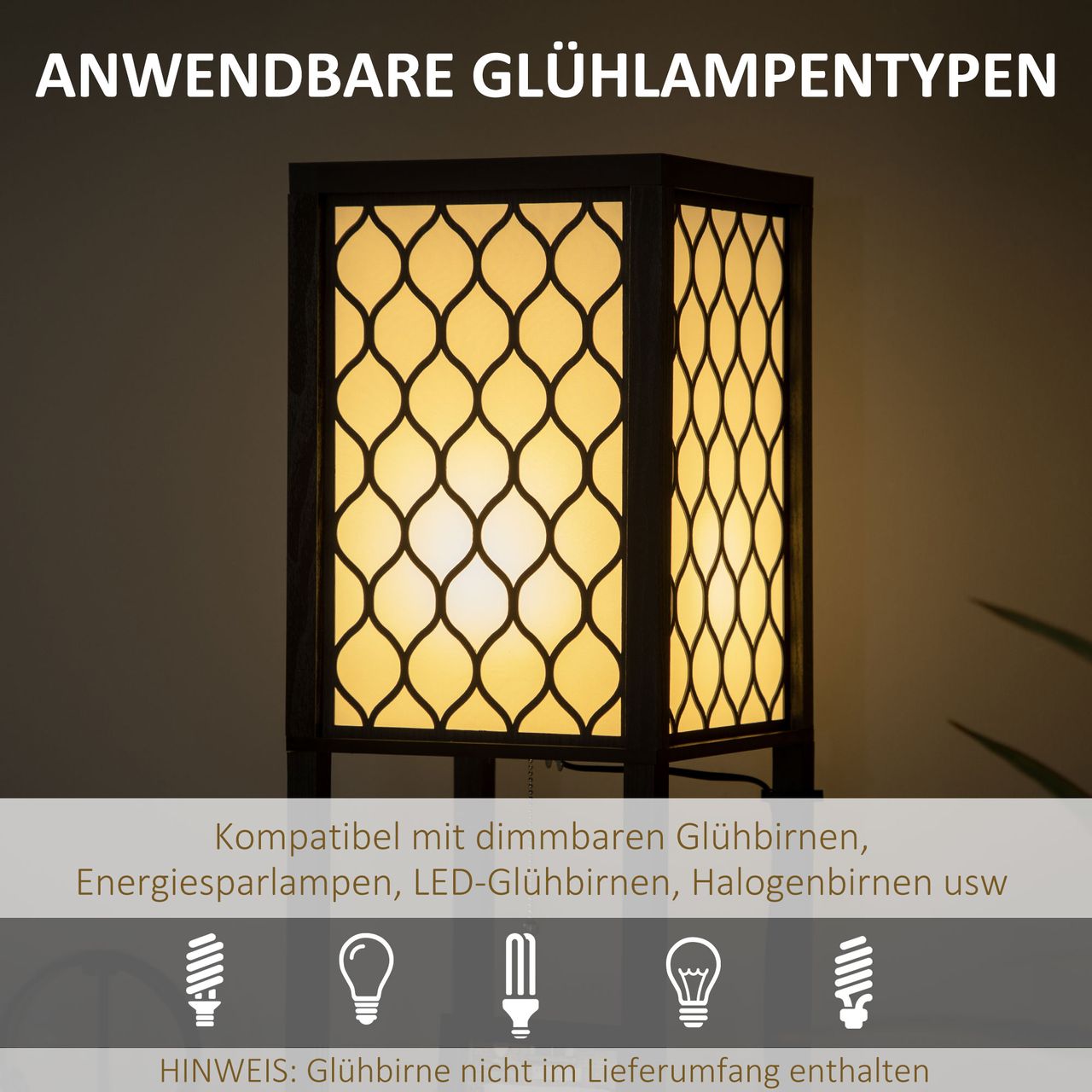 HOMCOM Stehleuchte mit Doppellicht, Regal 40 W Standlampe für Wohnzimmer Schwarz
