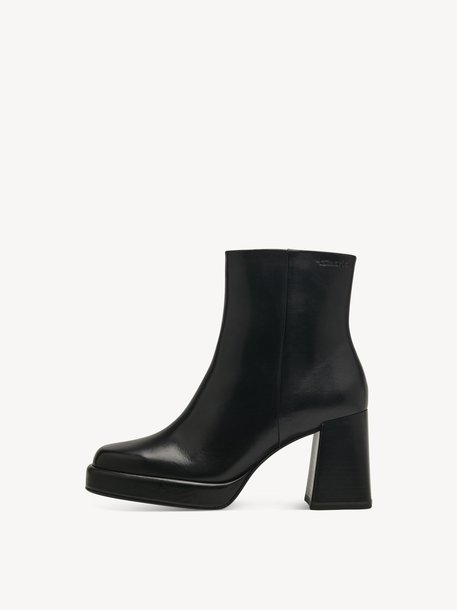 Bottine en cuir - noir