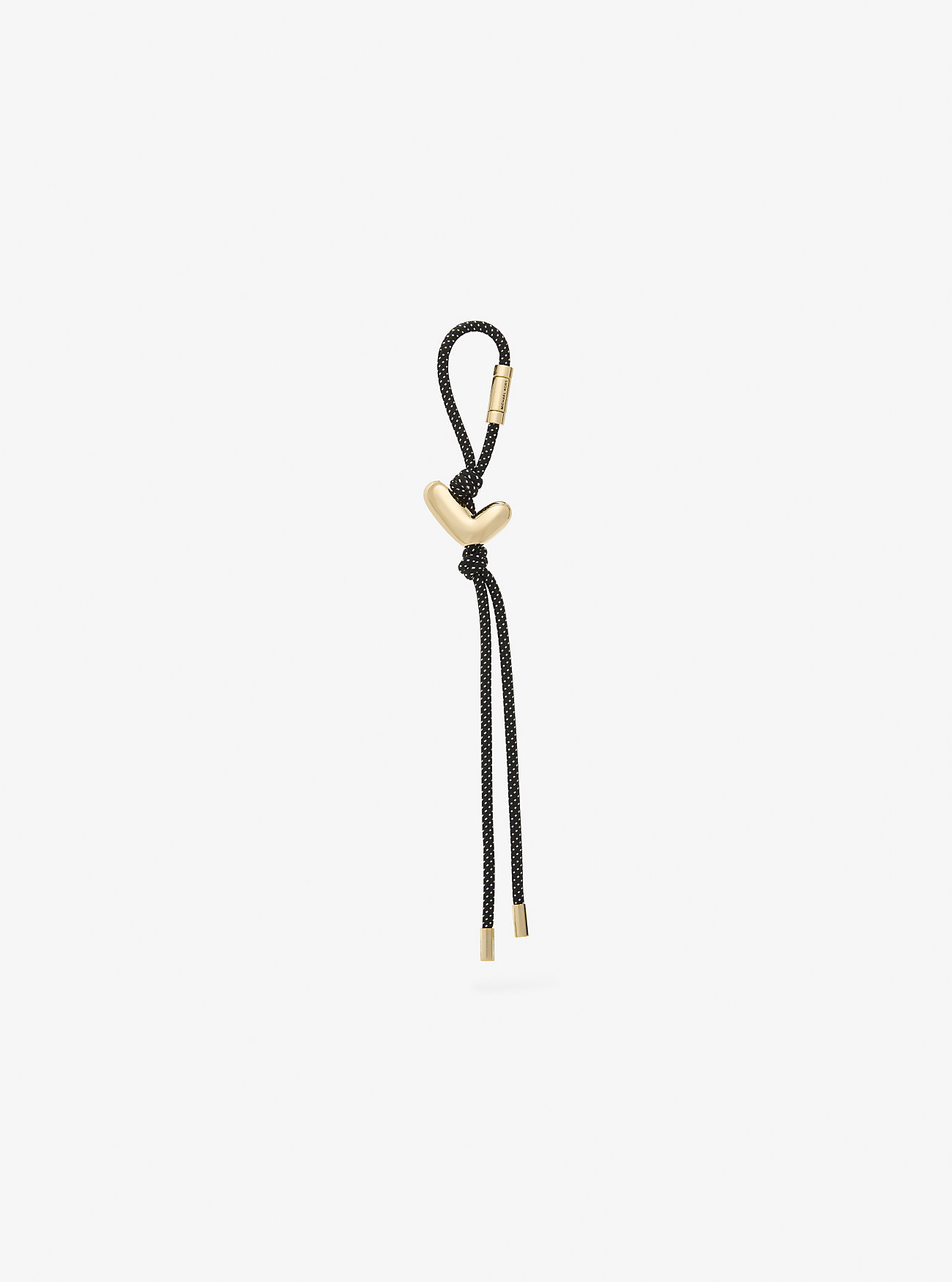 Initial Gold-Tone and Speckled Cord Bag Charm - 18K GOLD
