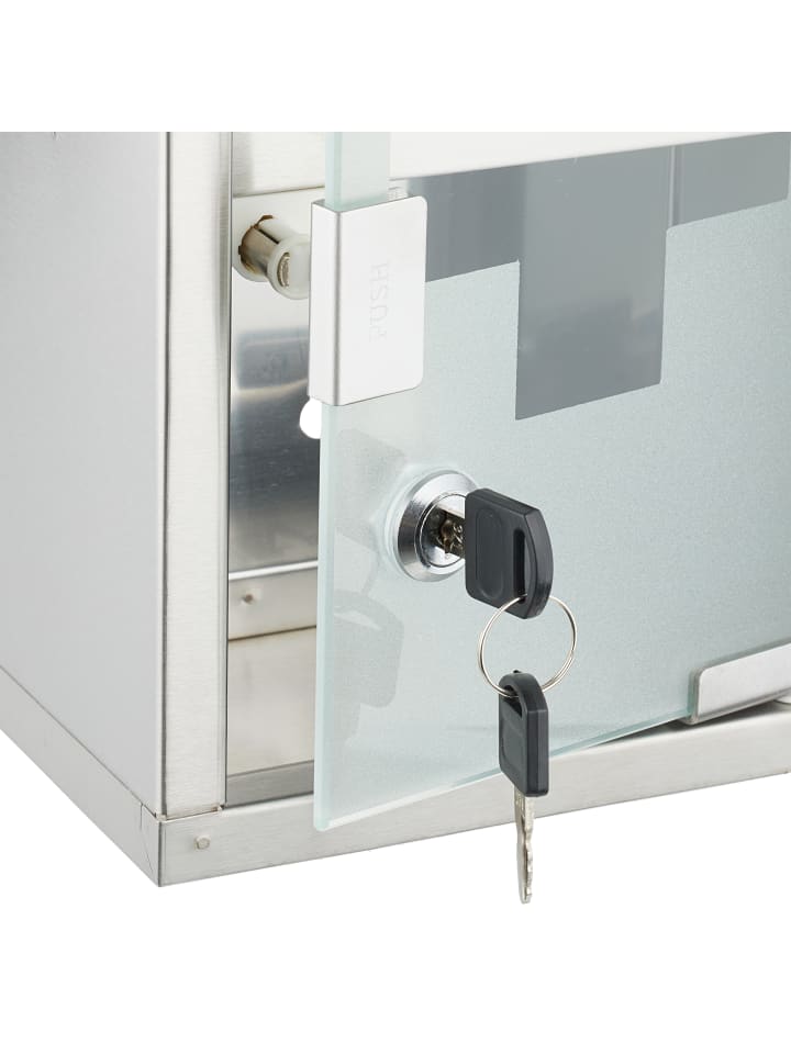 relaxdays Medizinschrank in Silber - (B)18 x (H)30 x (T)12 cm günstig kaufen onesize