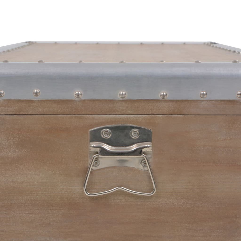 vidaXL Aufbewahrungsbox Aufbewahrungsbox Tannenholz Massiv 91x52x40 cm Braun