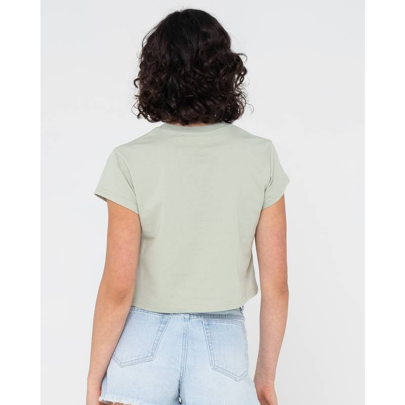 RUSTY RUSTY PALM CLASSIC SLIM FIT CROP TEE T-Shirt Damen