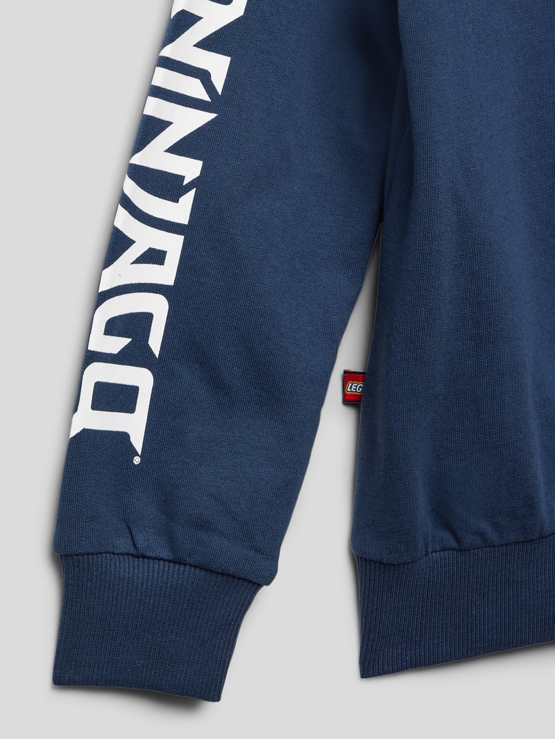 Sweatjacke mit Kapuze in marineblau