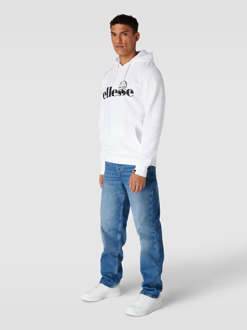 Hoodie mit Label-Print Modell 'Oodia' in weiß