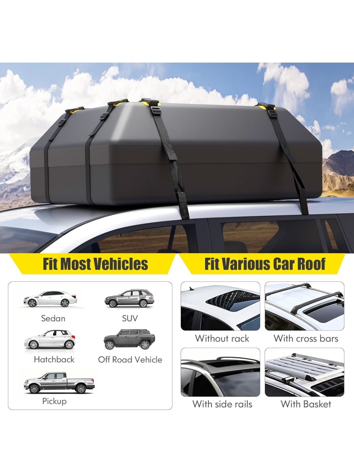 COSTWAY 400L Dachbox für Auto in Schwarz günstig kaufen onesize