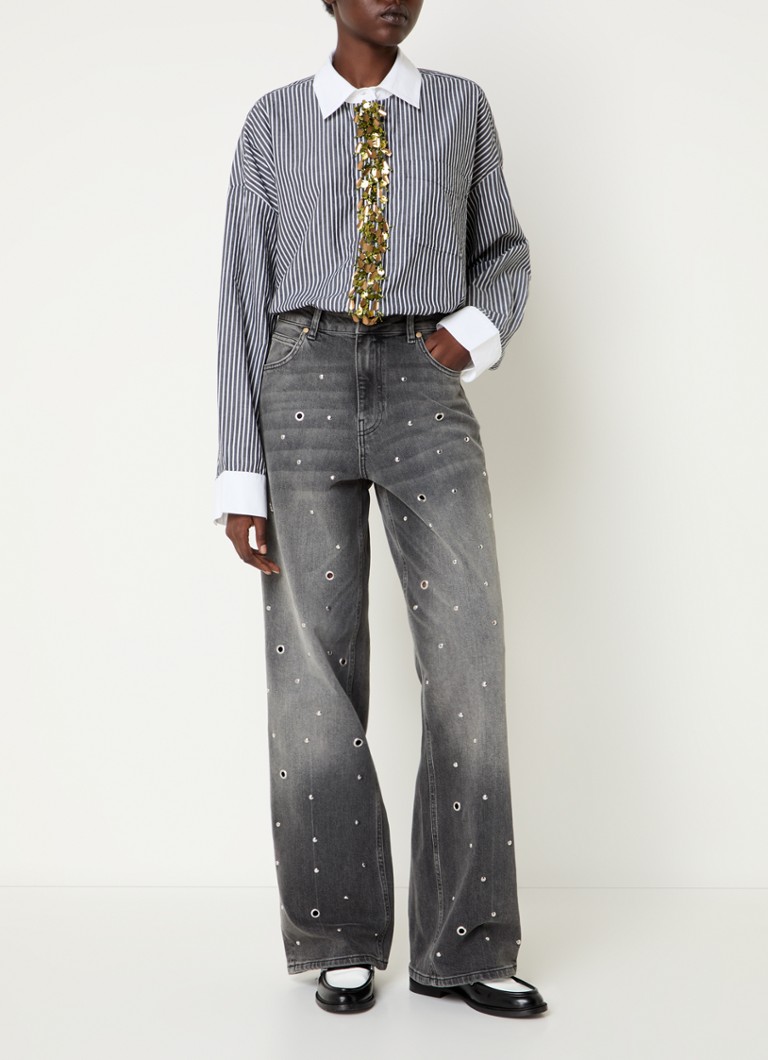 Jeans a gamba larga a vita alta Essentiel Antwerp Garment, lavaggio colorato