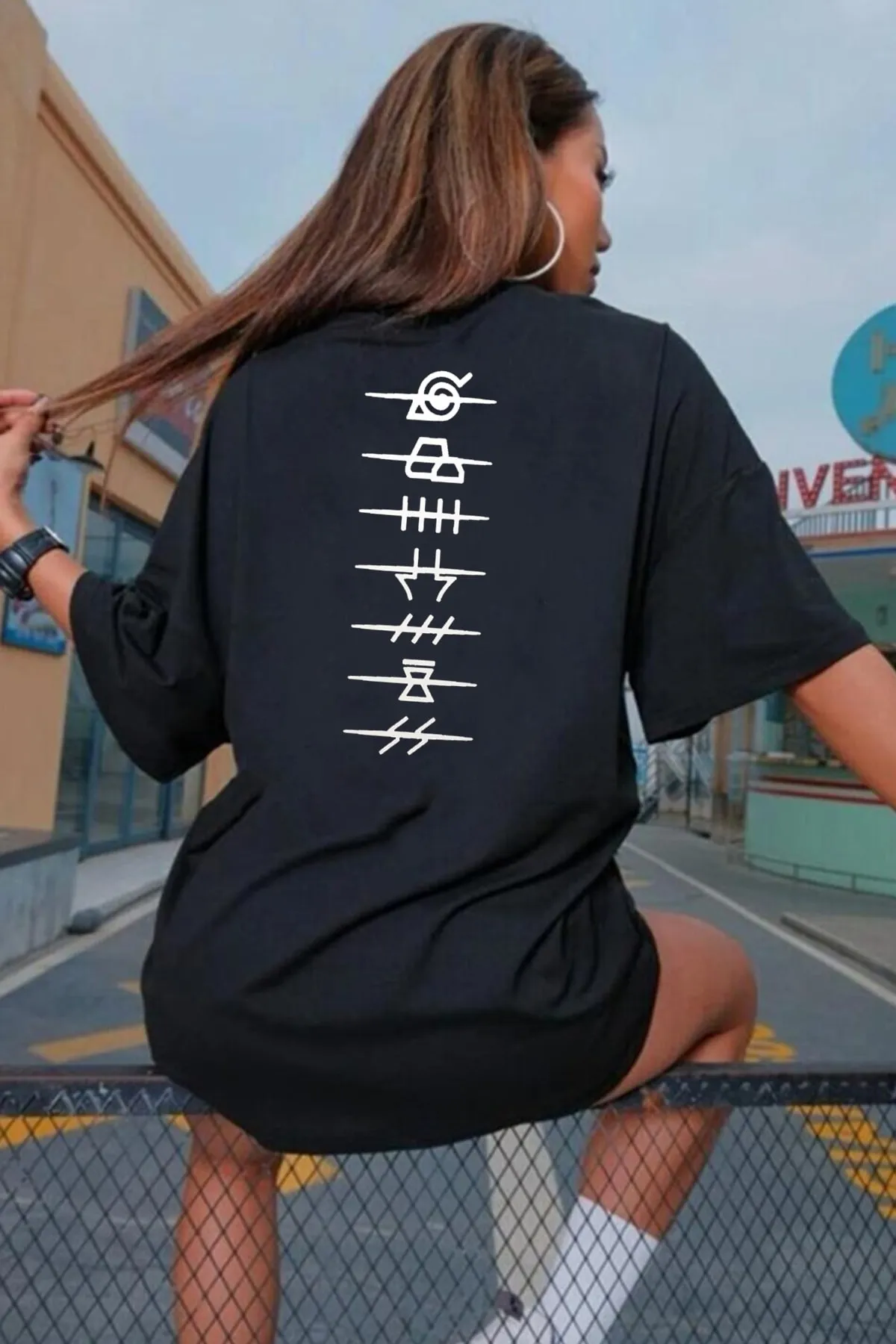 trendypassion  T-Shirt mit Wolken-Rückendruck