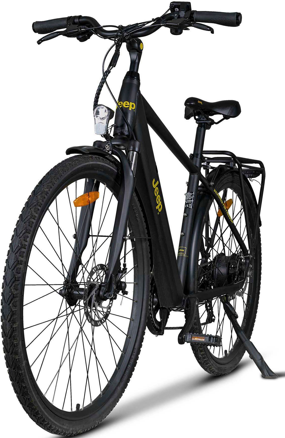 Jeep E-Bikes E-Bike TMR 7000, 7 Gang, Kettenschaltung, Heckmotor, (mit Akku-Ladegerät)
