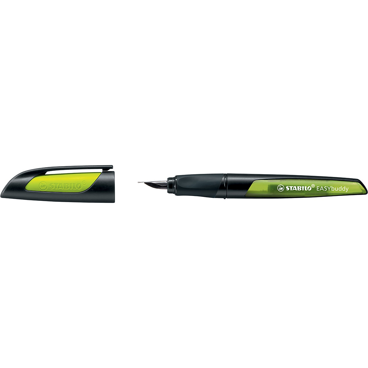 Schulfüller STABILO® EASYbuddy, M, schwarz/limette, inkl. 1 Standardpatrone