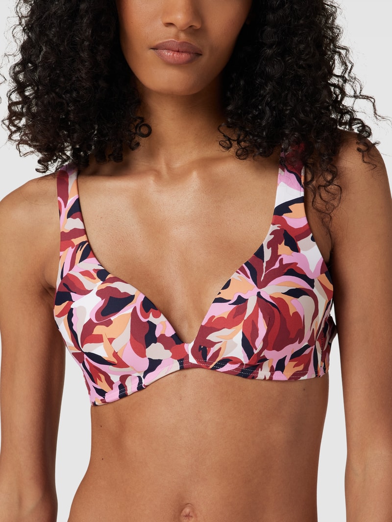 Bikini-Set mit Allover-Muster Modell 'CARILO' in bordeaux rot