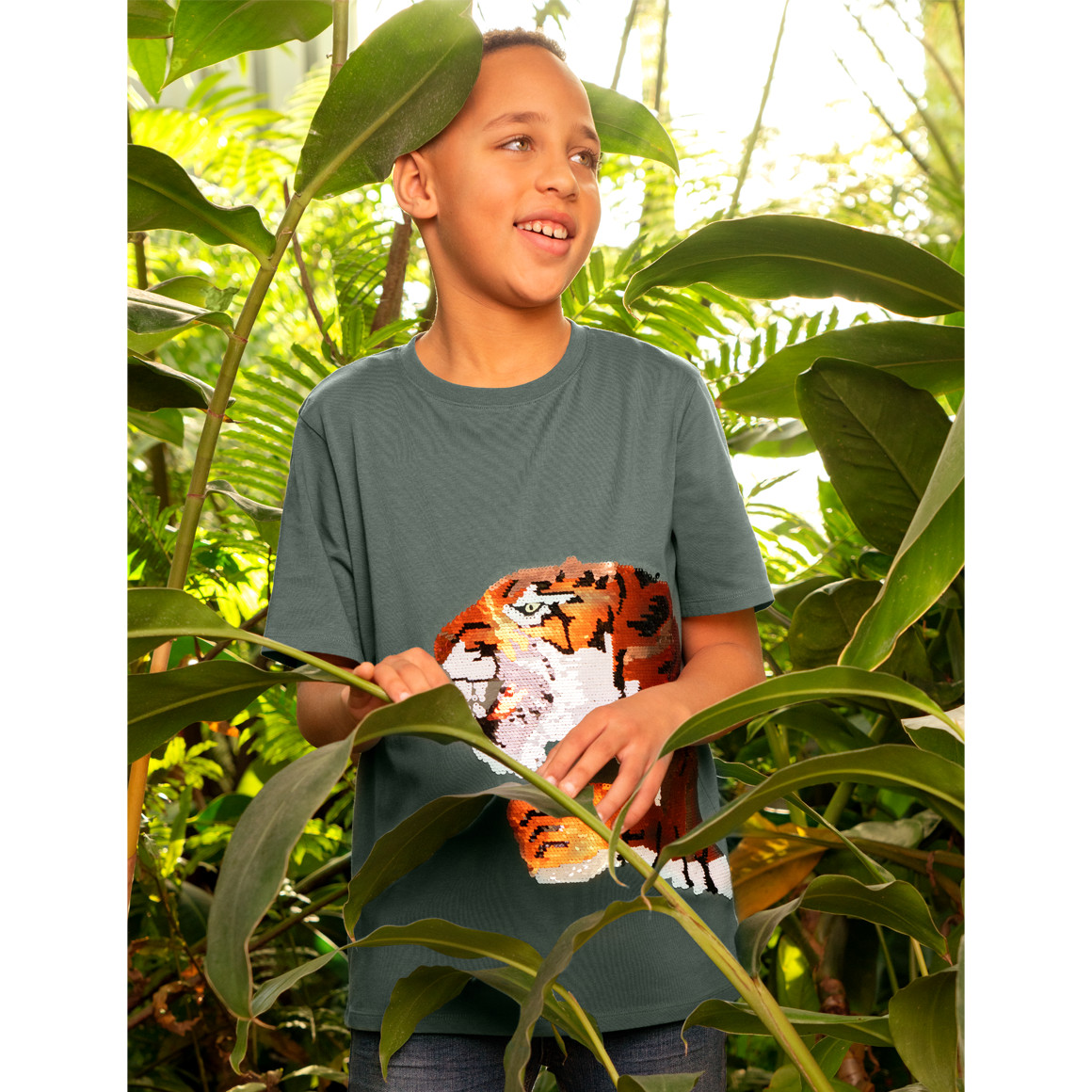 Jungen T-Shirt mit Wendepailletten