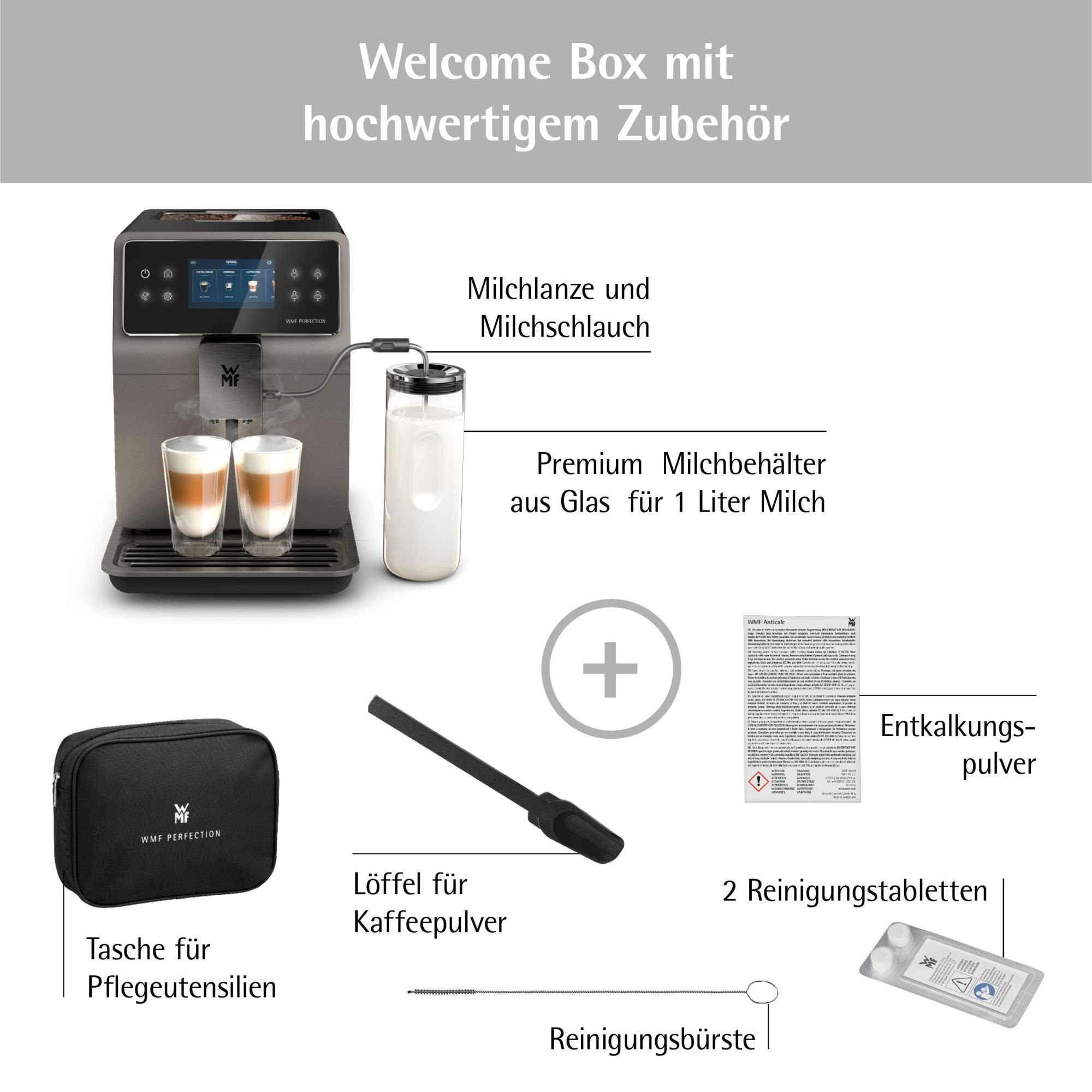 WMF Kaffeevollautomat Perfection 780, Double Thermoblock, Edelstahl-Mahlwerk