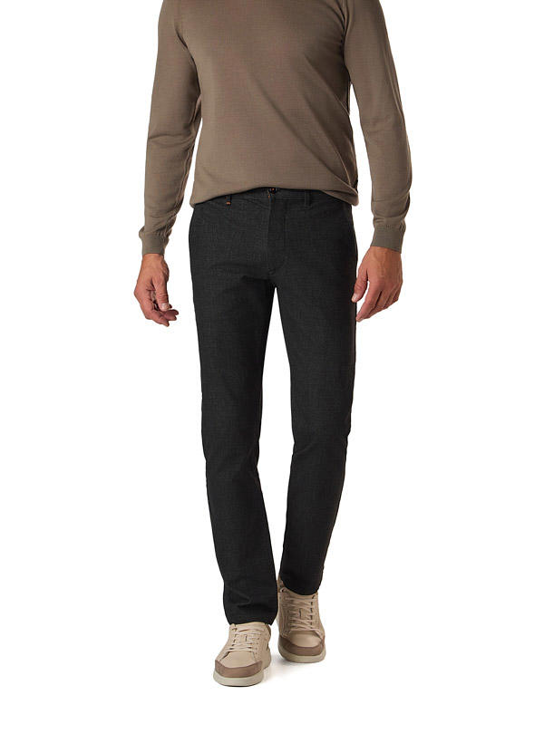 BOSS Orange, Chino, Slim Fit, Baumwolle, dunkelgrau meliert