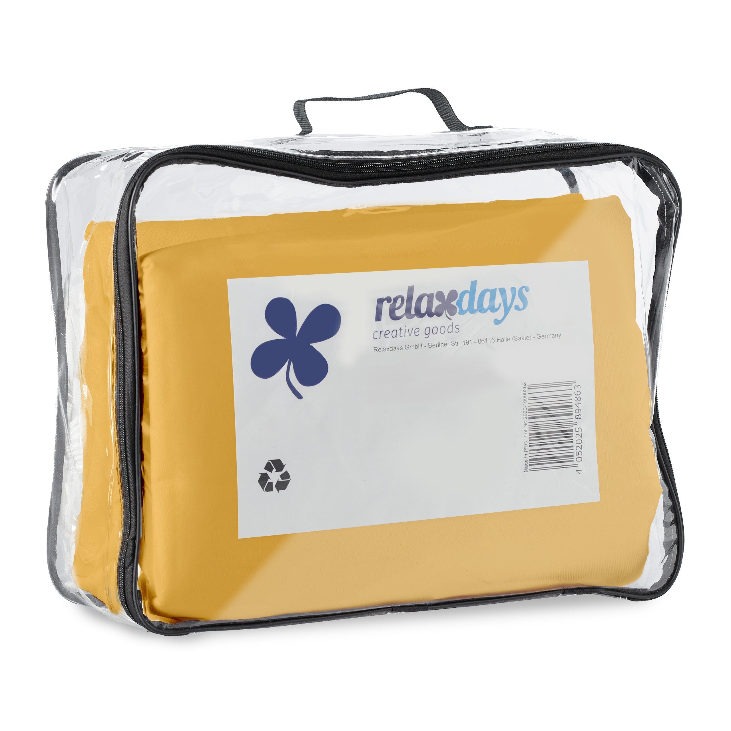 relaxdays Sonnensegel Gelbes Sonnensegel rechteckig, 3,5 x 4,5 m