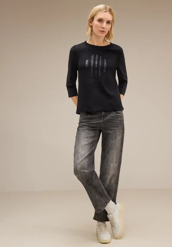 Street One Shirt mit Glitzer-Print