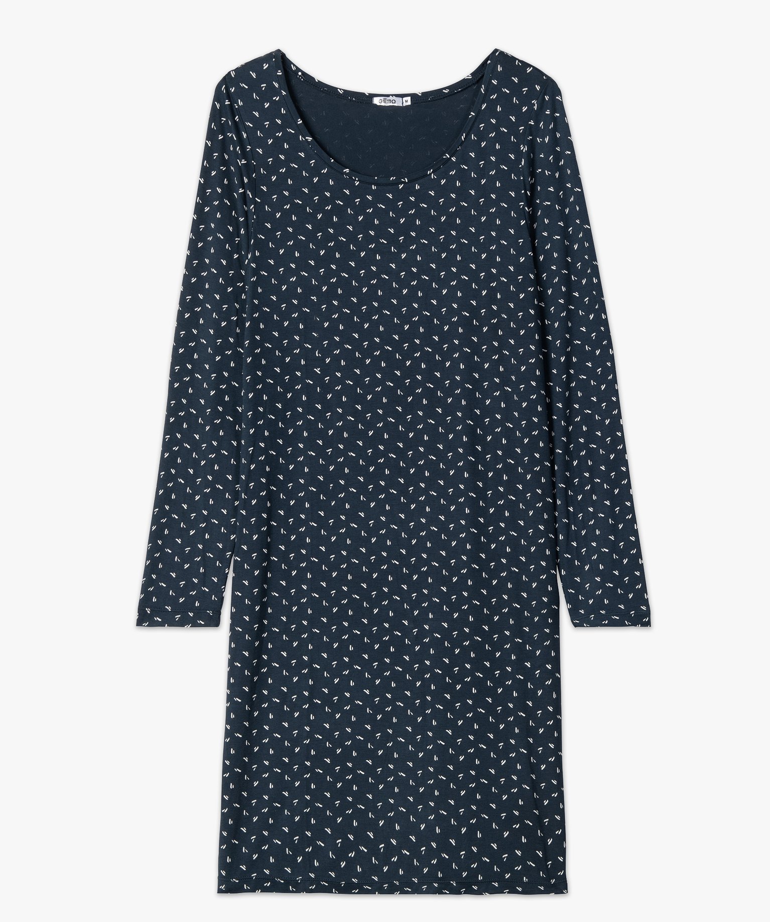 Chemise de nuit à manches longues femme multicolore | GEMO