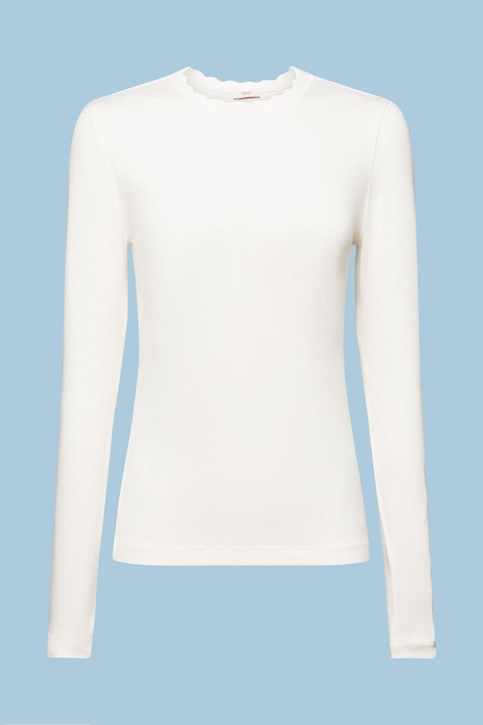 Longsleeve mit Muschelsaum