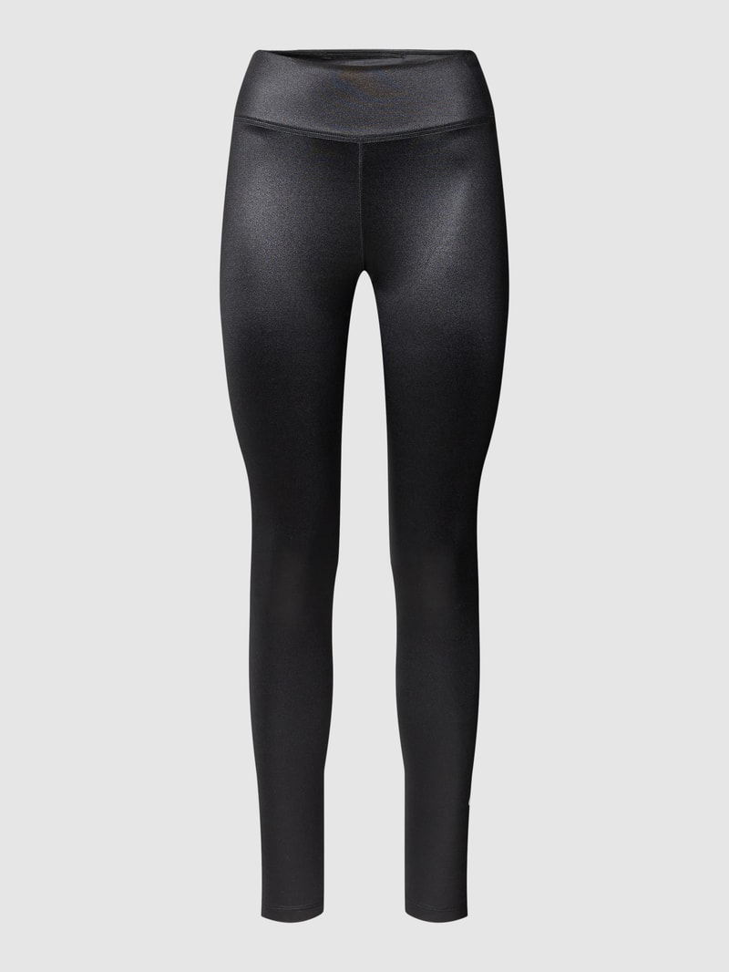 Leggings mit Logo-Print in schwarz