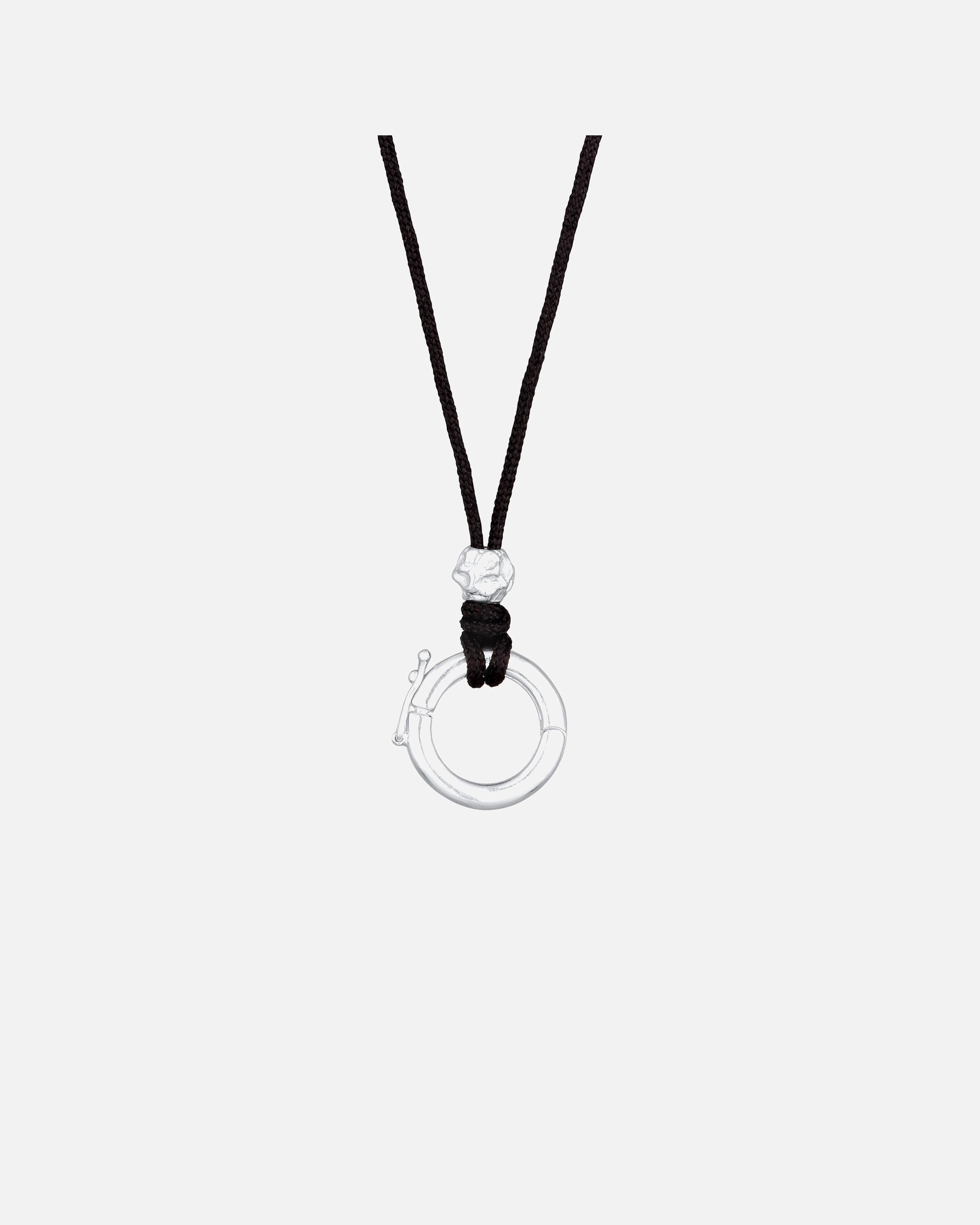 KUZZOI Kuzzoi muška ogrlica s dugim okruglim privjeskom, lančić od najlona 925 sterling srebra, festivalski stil, 70 cm
