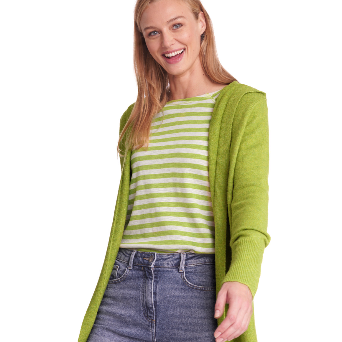 Damen Strickjacke mit Kapuze