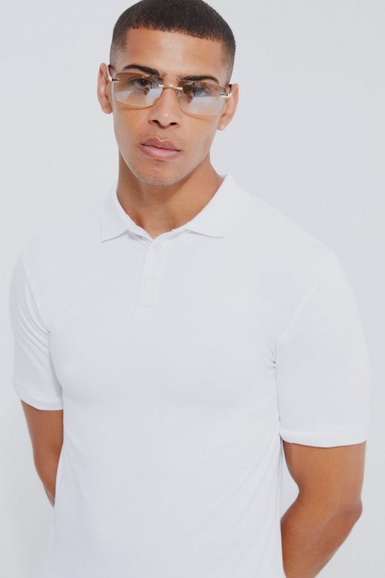 Kurzärmliges Muscle-Fit Man Poloshirt
