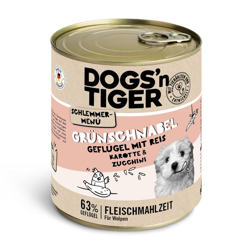 Sparpaket Dogs'n Tiger Schlemmermenü für Hunde 12 x 800 g