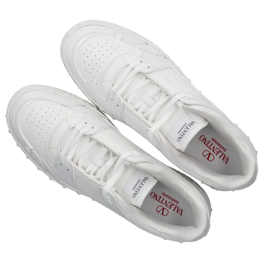Valentino Garavani - Sneaker low FREEDOTS Kalbsleder - weiß