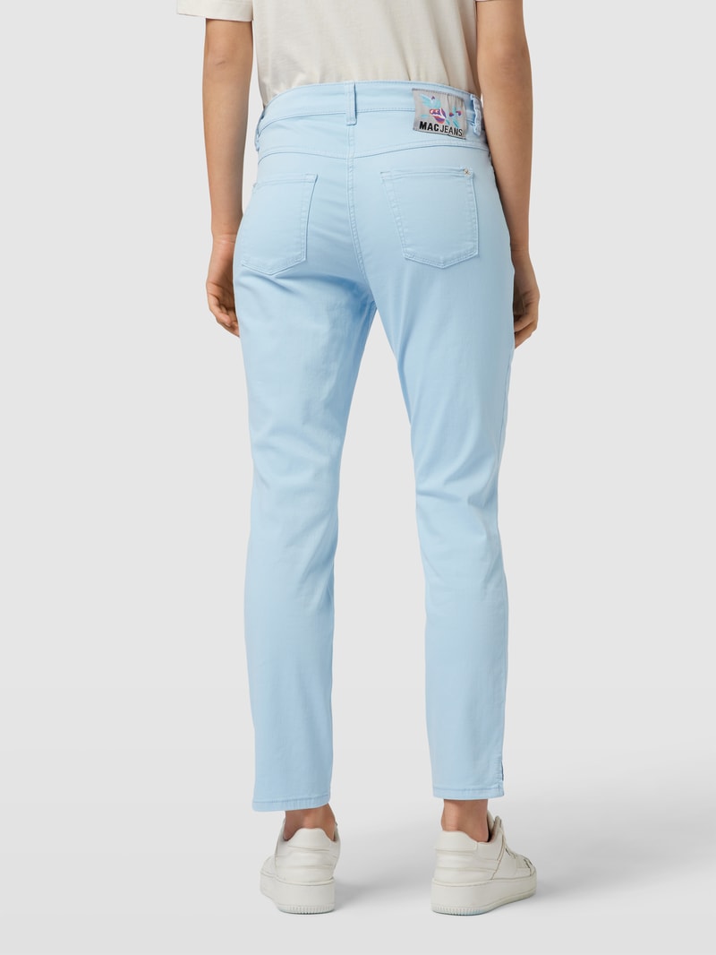 Jeans mit Label-Patch Modell 'DREAM SUMMER' in hellblau