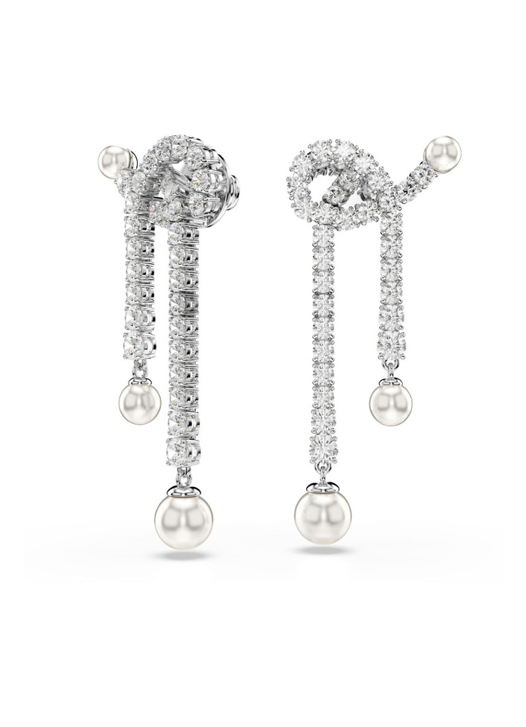 Swarovski Matrix stud earrings with crystal