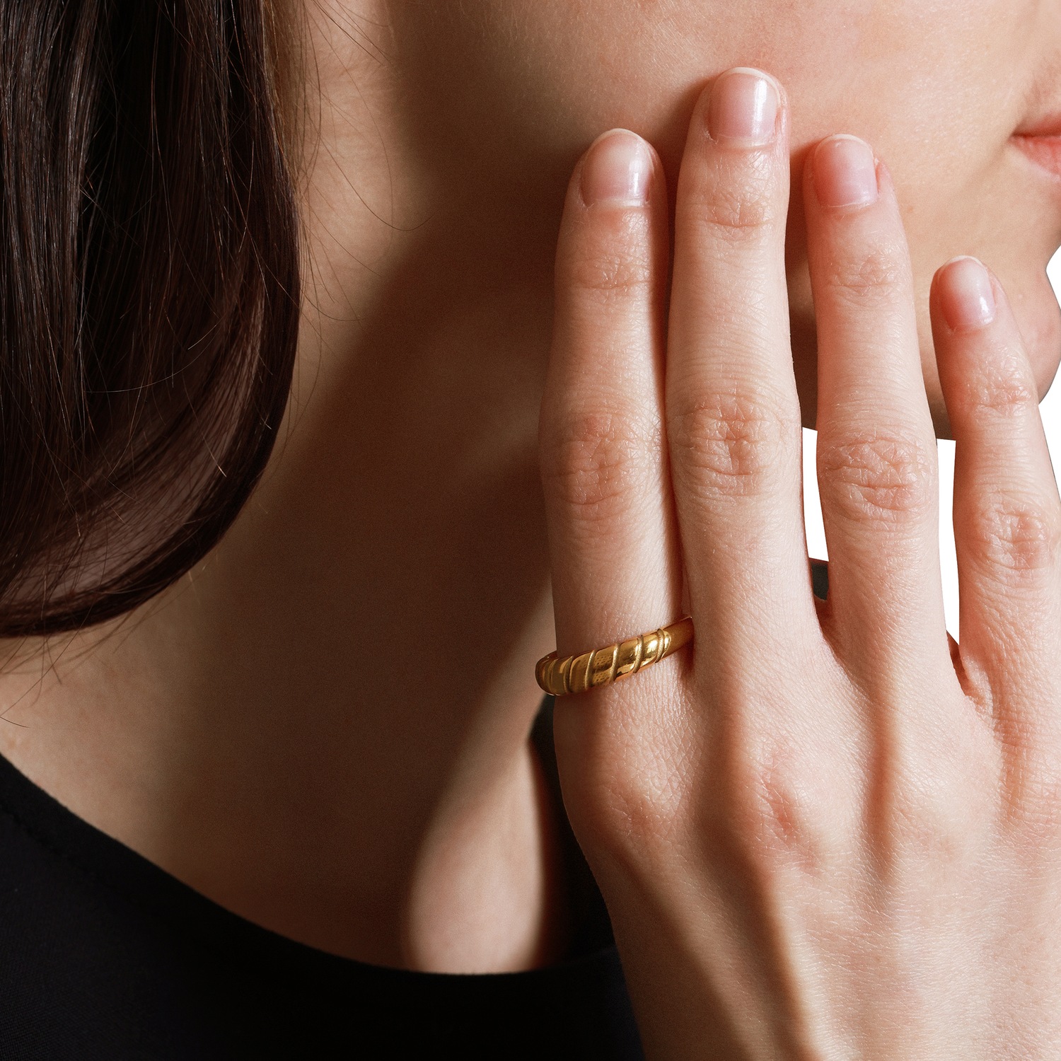 Heideman Bague Naso couleur or