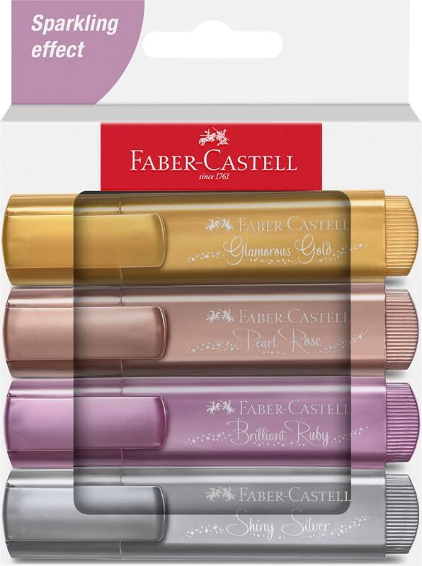 Faber-Castell Textliner 46 Textmarker Farbig sortiert Mittel Keilspitze 5 mm 4 Stück