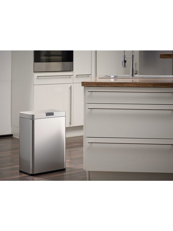 Echtwerk Edelstahl Abfalleimer mit Sensor 48 l in Silber günstig kaufen onesize