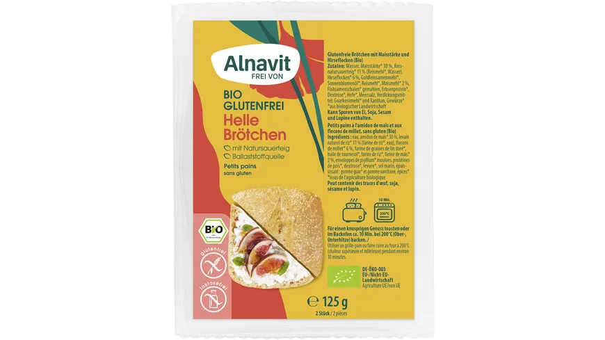 Alnavit Bio Helle Brötchen glutenfrei 125 g