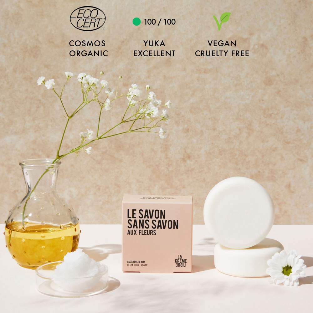 La crème libre Le Savon sans Savon Aux Fleurs 80ML Hygiène Corps