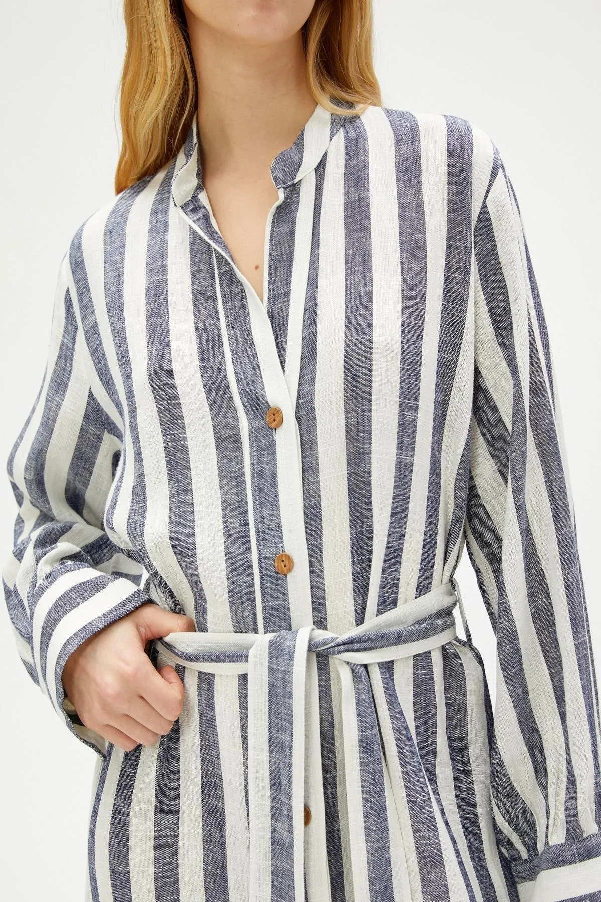 Koton  Kleid - Dunkelblau - Wickelschnitt